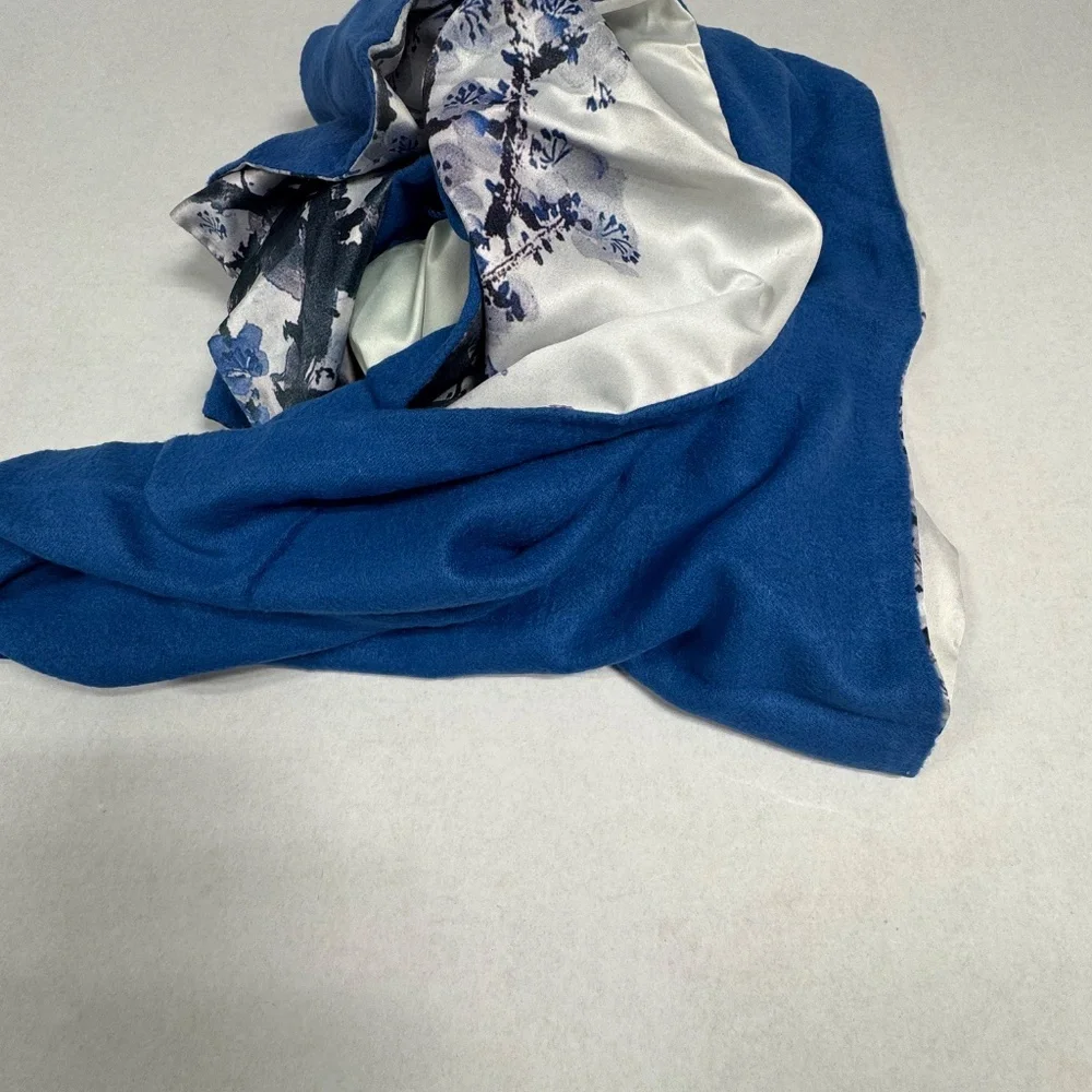 Oriental Floral/Plum‎ Blossom Print With Frindges Edges Scarf - 68